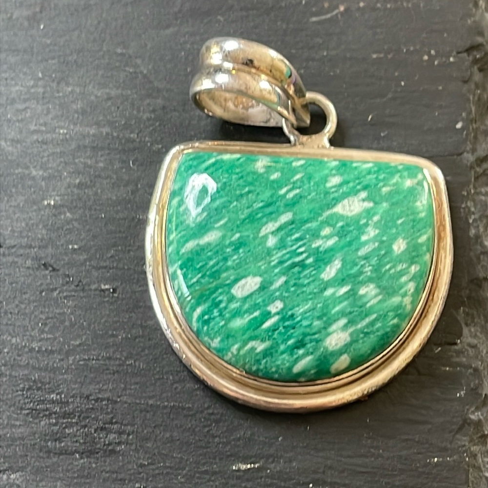 Amazonite and Sterling Silver Pendant